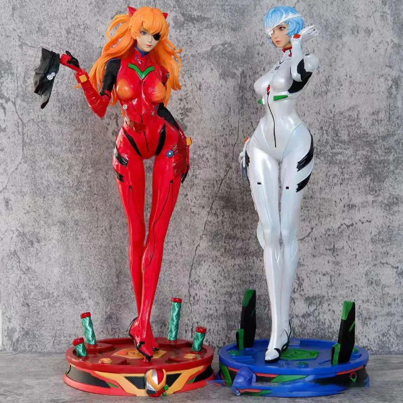 Mecha Asuka Langrey Rei Ayanami Ver Enge Lederjacke Figur PVC 46 cm Animes Action Figur Spielzeug Statue Figuren Modell Kinder Spielzeug