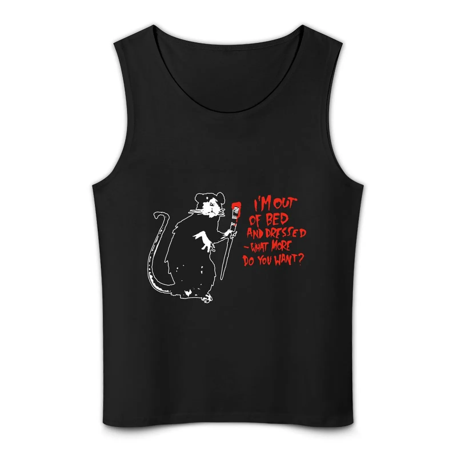 BANKSY خارج السرير الجرذ تانك الأعلى ملابس رياضية تي شيرت الذكور الرجال الصيف سترة تي شيرت