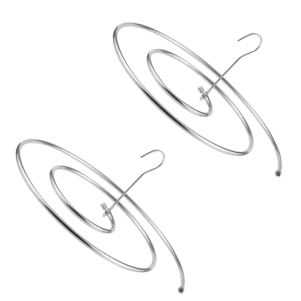 

2Pcs Stainless Steel Spiral Blanket Hanger Reusable Quilt Drying Shelf Sturdy Sheet Dry Hanger for Outdoor Indoor
