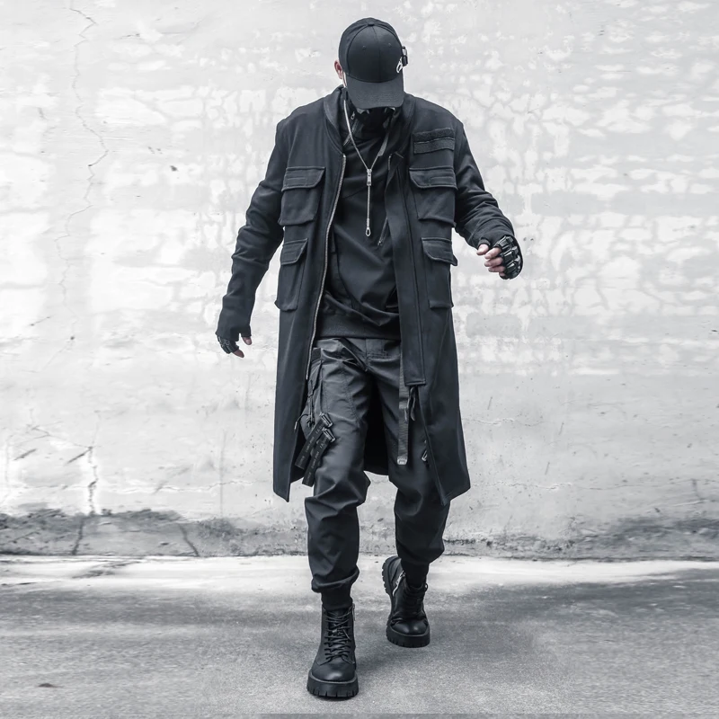 PFNW Men\'s Darkwear Functional Heavy Industry Cloak Multiple Pockets Tactical Jacket Spring And Autumn New Fit Handsome 12Z5342