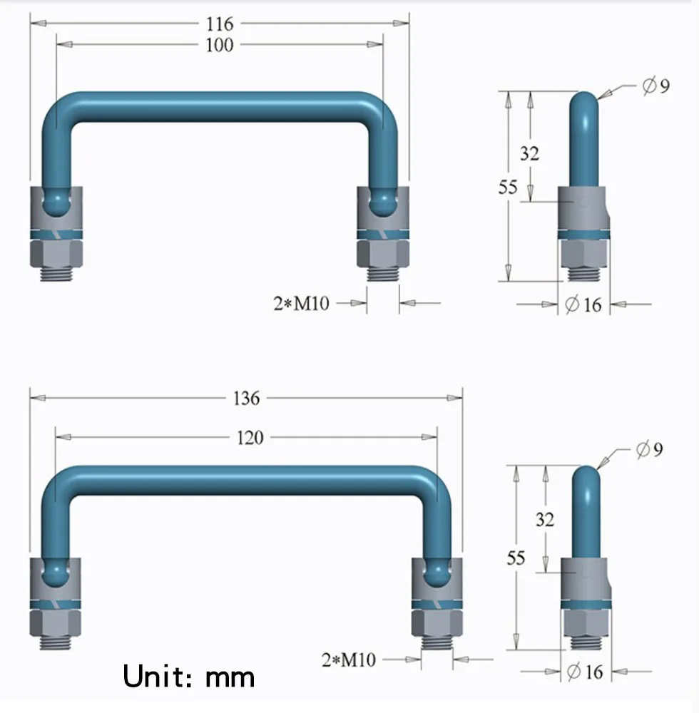 Obrázek 6: Skříň madlo, nerez ocel průmyslový madlo, u-shaped skládací toolbox, kufr, aparatura, distribuci skříňka, boule hardware