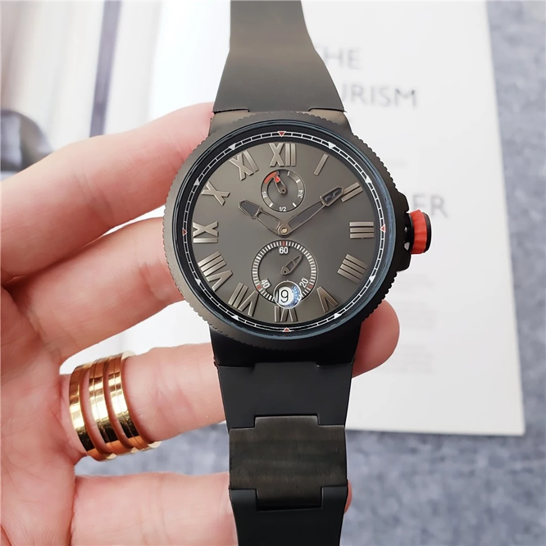 

Top Luxury casual fashion High quality Men's automatic watch Multi-functional stainless steel Arabic digital silicone strap