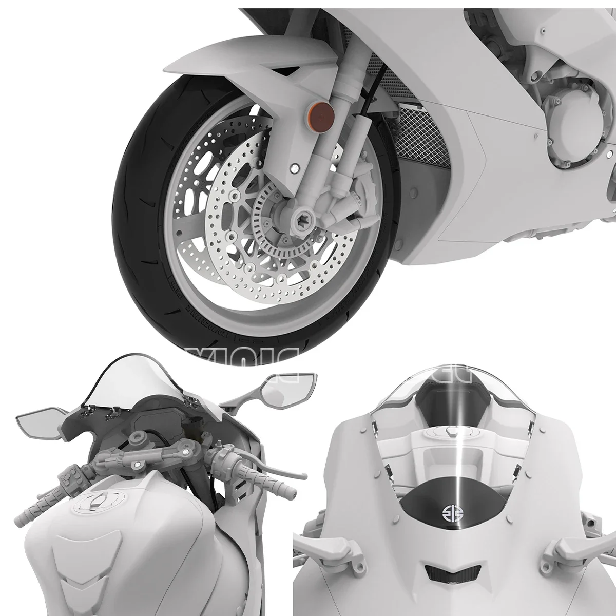 MENG 플라스틱 조립 모델 키트 MT-007 가와사키 닌자 ZX-10R 오토바이 1/9