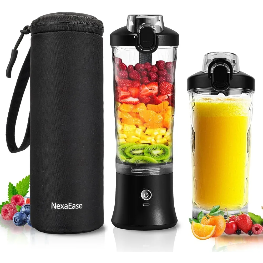 

Portable USB-C Rechargeable Blender Cup - 20oz Personal Juicer for Smoothies, Shakes, Gym & Travel