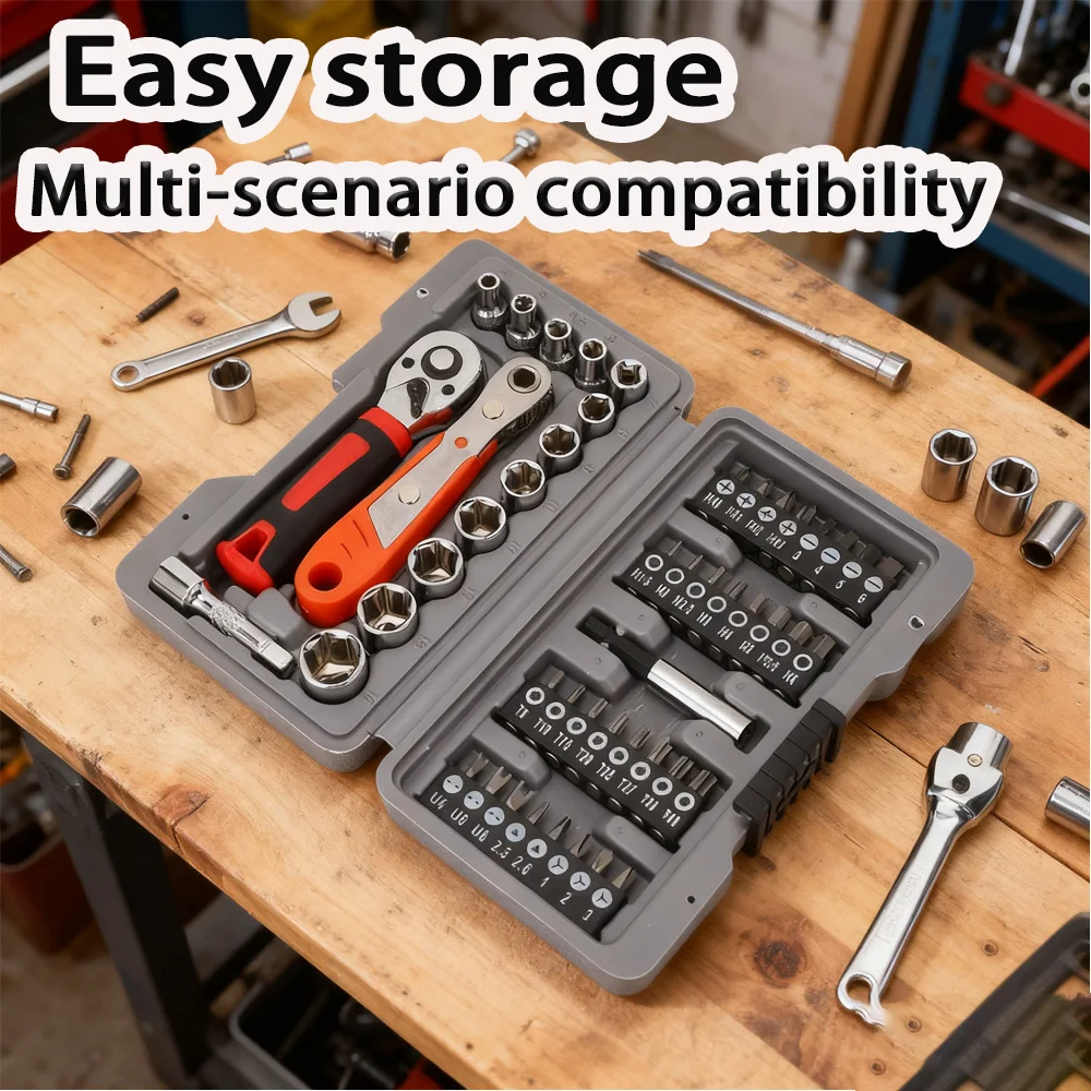 مجموعة سقاطة ومقاطع سريعة التحرير جديدة مقاس 1/4 بوصة، مفكات Cr-V من الفولاذ مع مفكات فيليبس/مشقوق لإصلاح السيارات والأدوات اليدوية #3