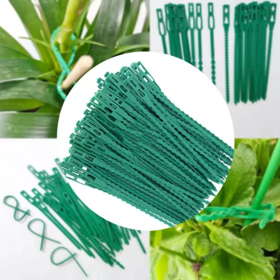 Garden Reusable Cable Ties Plant Vine Tree Shrubs Support Fastener Locking for Garden Tree Climbing Support Plant Vine Stem Clip