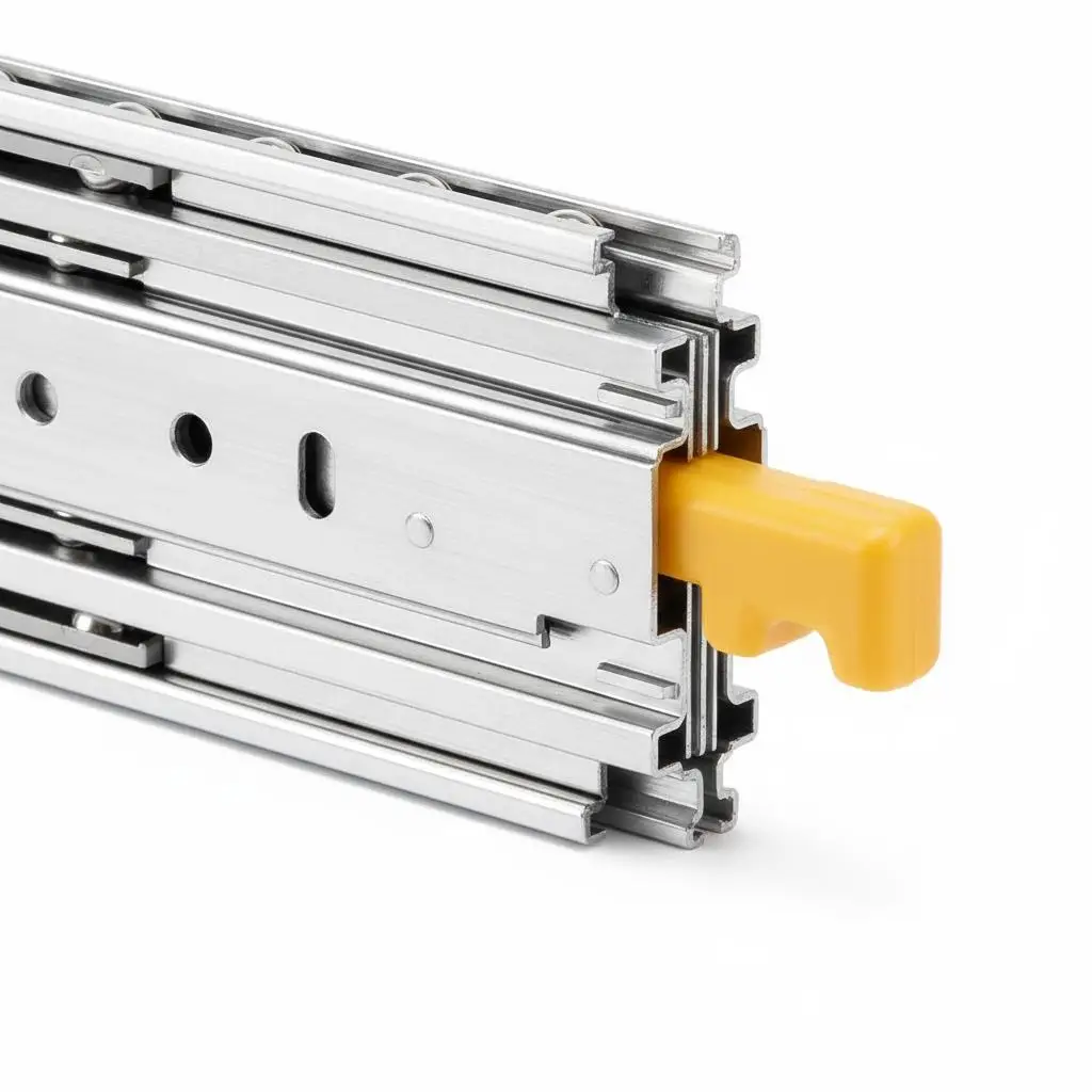 

Усиленные направляющие ролики 18-60 дюймов для мастерских, промышленных шкафов, грузовых прицепов, грузоподъемность 500 фунтов, полное выдвижение, с фиксатором