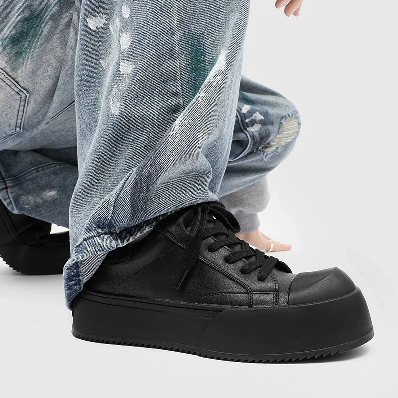 

Winter Men Height Increasing High Top Platform Sneakers Elevator Wear-Resistant Korean Street Shoes zapatillas deporte