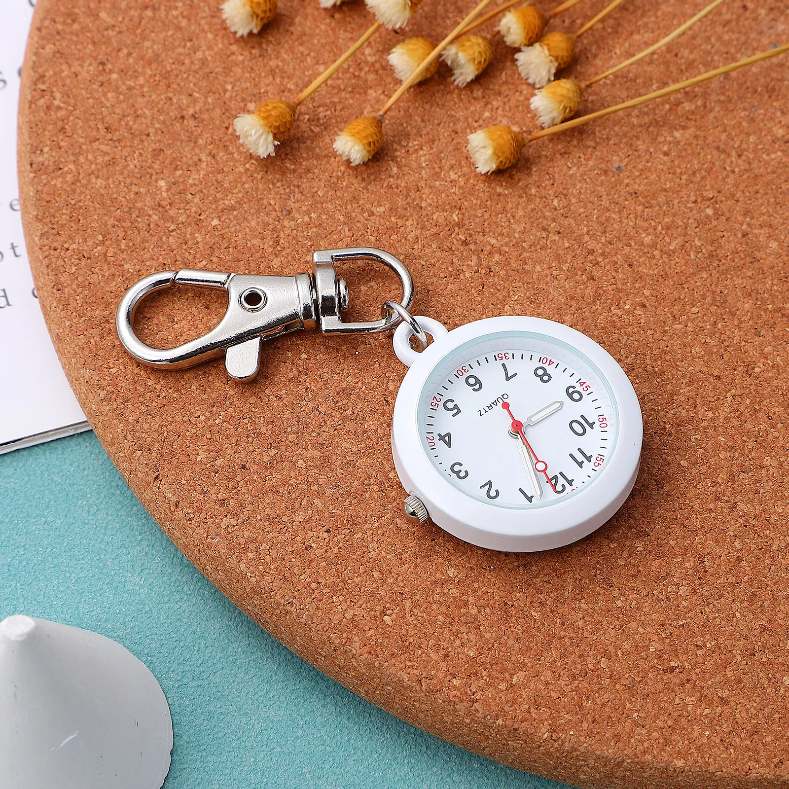 1pc Pocket Watch For Nurses Fashion Pocket Watch Simple Metal Decorative Hanging Hook Pocket Watch Nursing Watches Gift