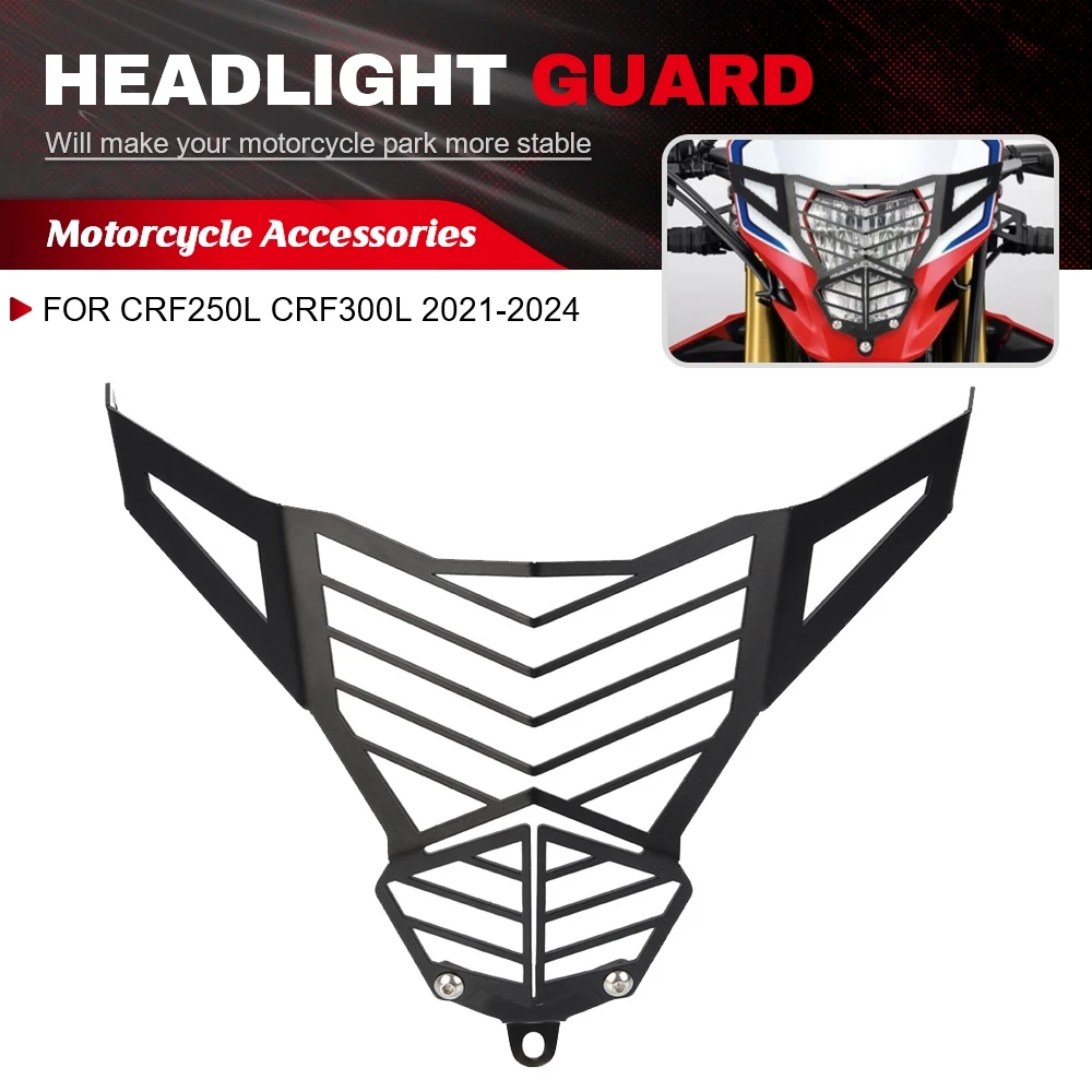 

Motorcycle Accessories Headlight Guard Protector Cover Protection Grill HeadLamp Grill For HONDA CRF250L CRF300L 2021-2023 2024