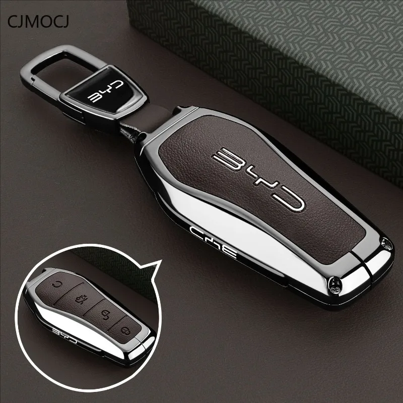 

Premium Zinc Alloy Key Cover Case for BYD Qin L/Tang/Song/Yuan/SeaLion/Seal/Dolphin/E7/E2/E3/Seagull - Protective Key Fob Shell