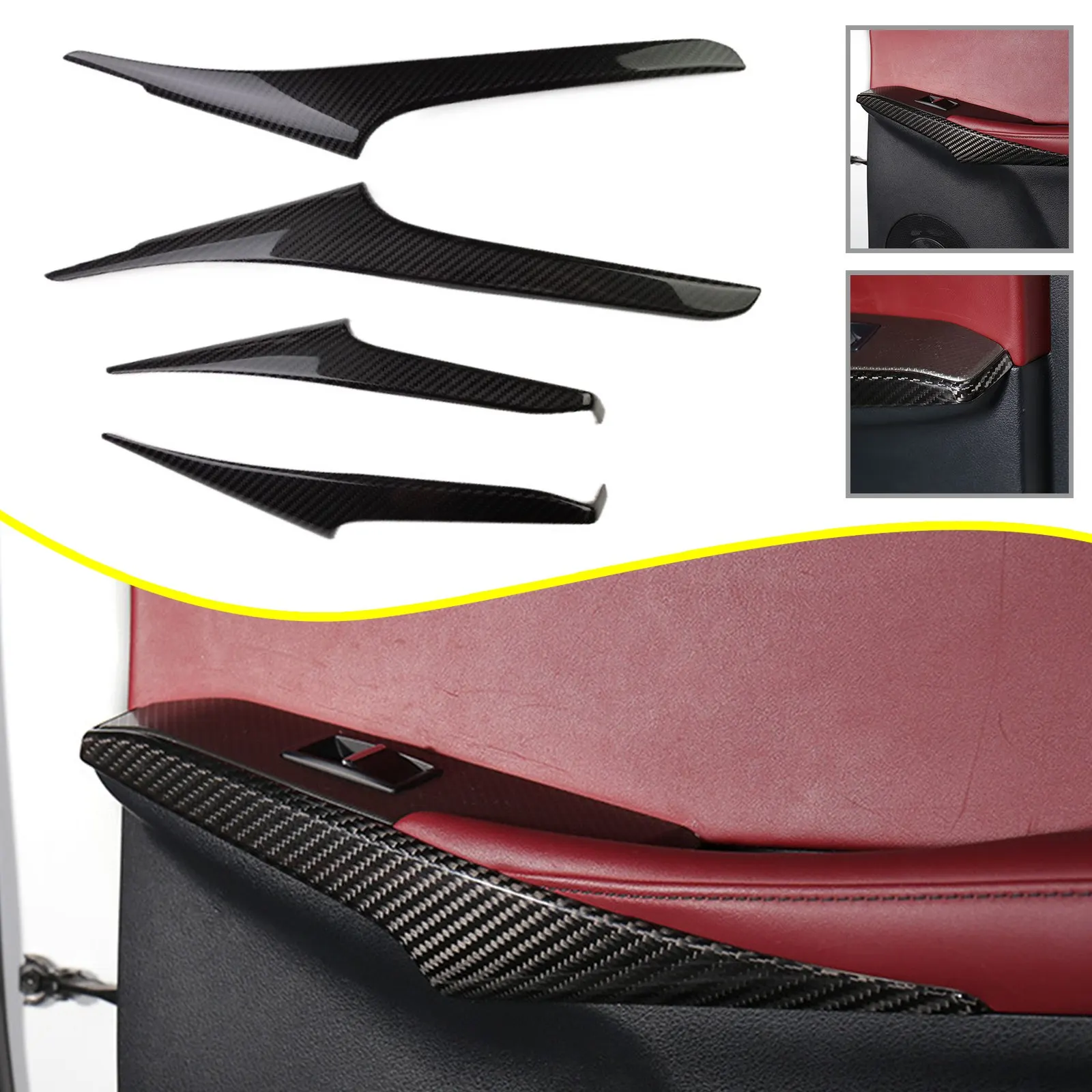 For Lexus IS IS250 2013-2019  Inner Door Panel Handle Covers
