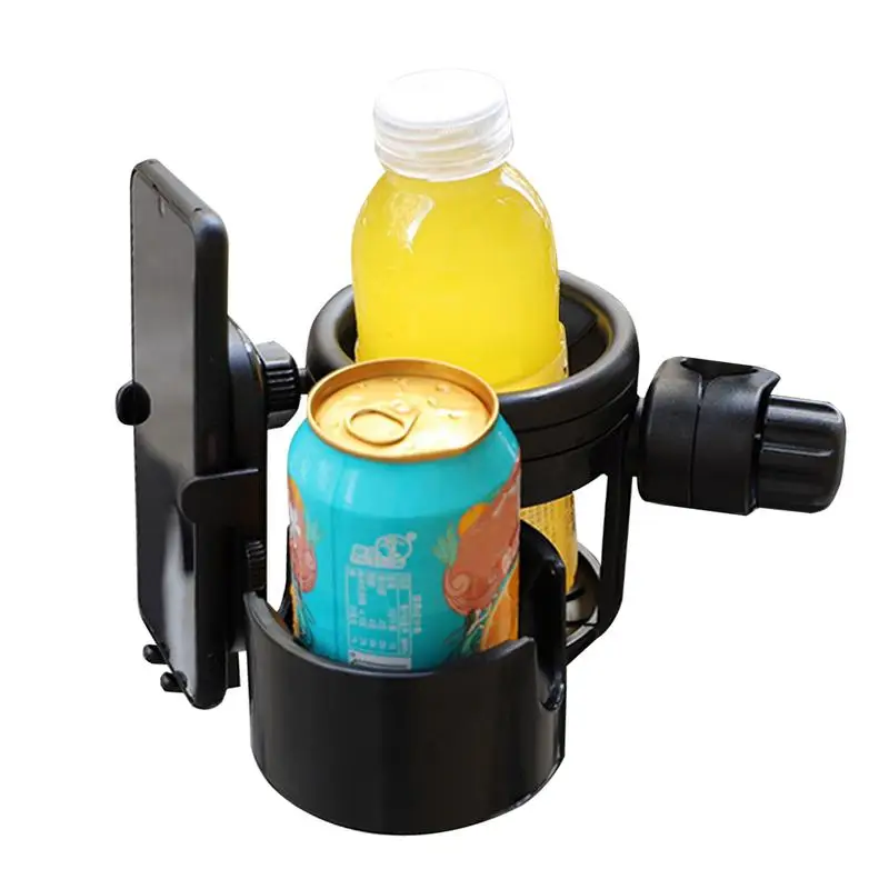 3 IN 1 Stroller Cup Organizer with Phone Holder Support Milk Bottle Drink Cup Holder Conversion 2 Cups Baby Stroller Accessories