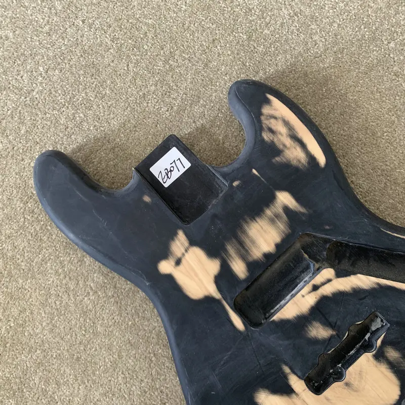 EB077 Solid ASH 4 Strings Electric BASS Body Jazz Bass JB Pickups DIY for Replace Unfinished Wood Crack