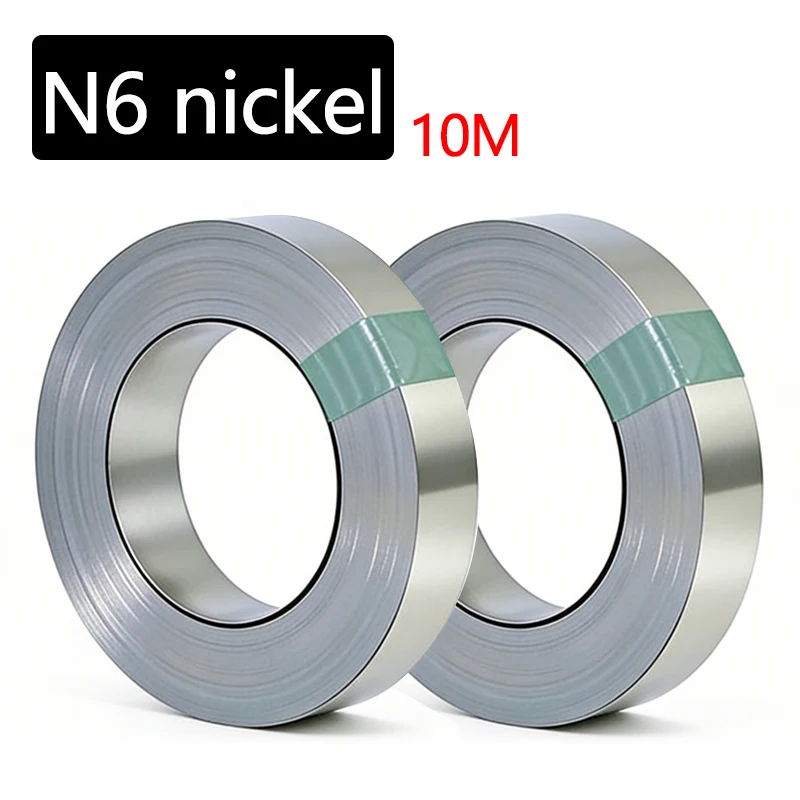 Tira de níquel N6 de 10M, cinta de níquel de alta conductividad de 0,1/0,12/0,15/0,2mm de espesor para soldadura por puntos de baterías de iones de litio 18650 21700