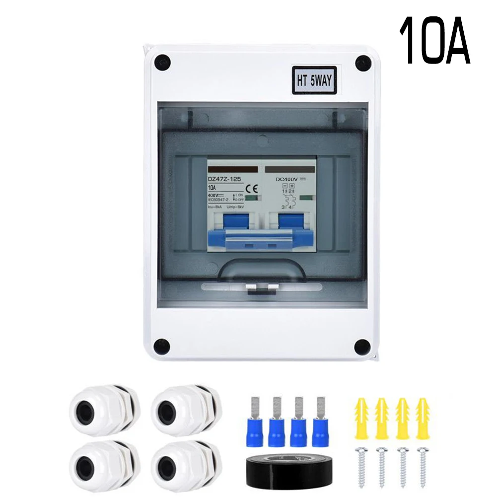 PV skrzynka rozłączająca DC400V wyłącznik automatyczny układ słoneczny wyłącznik izolujący 6-125A HT-5 IP65 wodoodporny zestaw wyłącznika automatycznego na energię słoneczną
