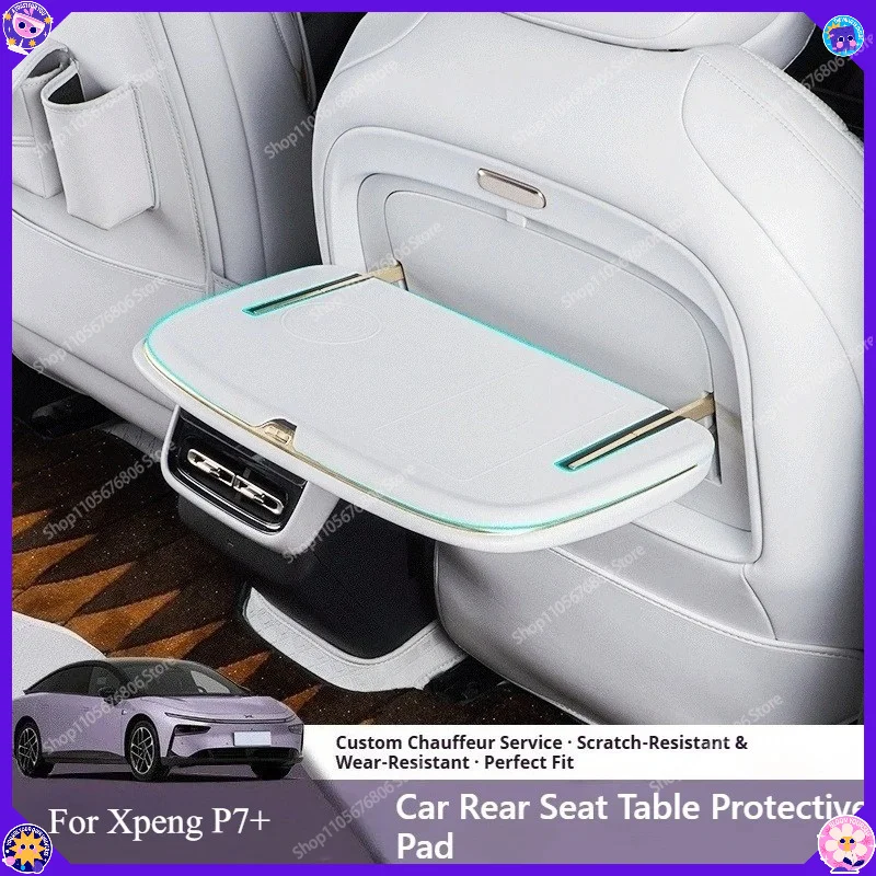 Fit For Xpeng P7+ Rear Seat Small Table Board Protective Silicone Pad Car Interior Modified Accessories