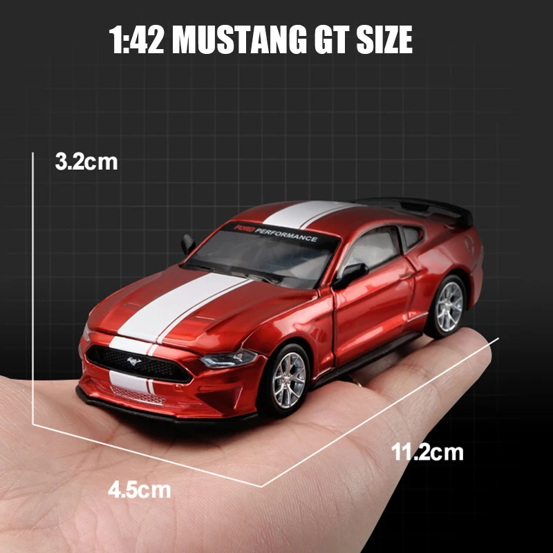 1:42 Simulation Mustang GT Diy Assembly Alloy Car Model Diecasts & Toy Vehicles Cars Decoration Collection Toys For Children Boy