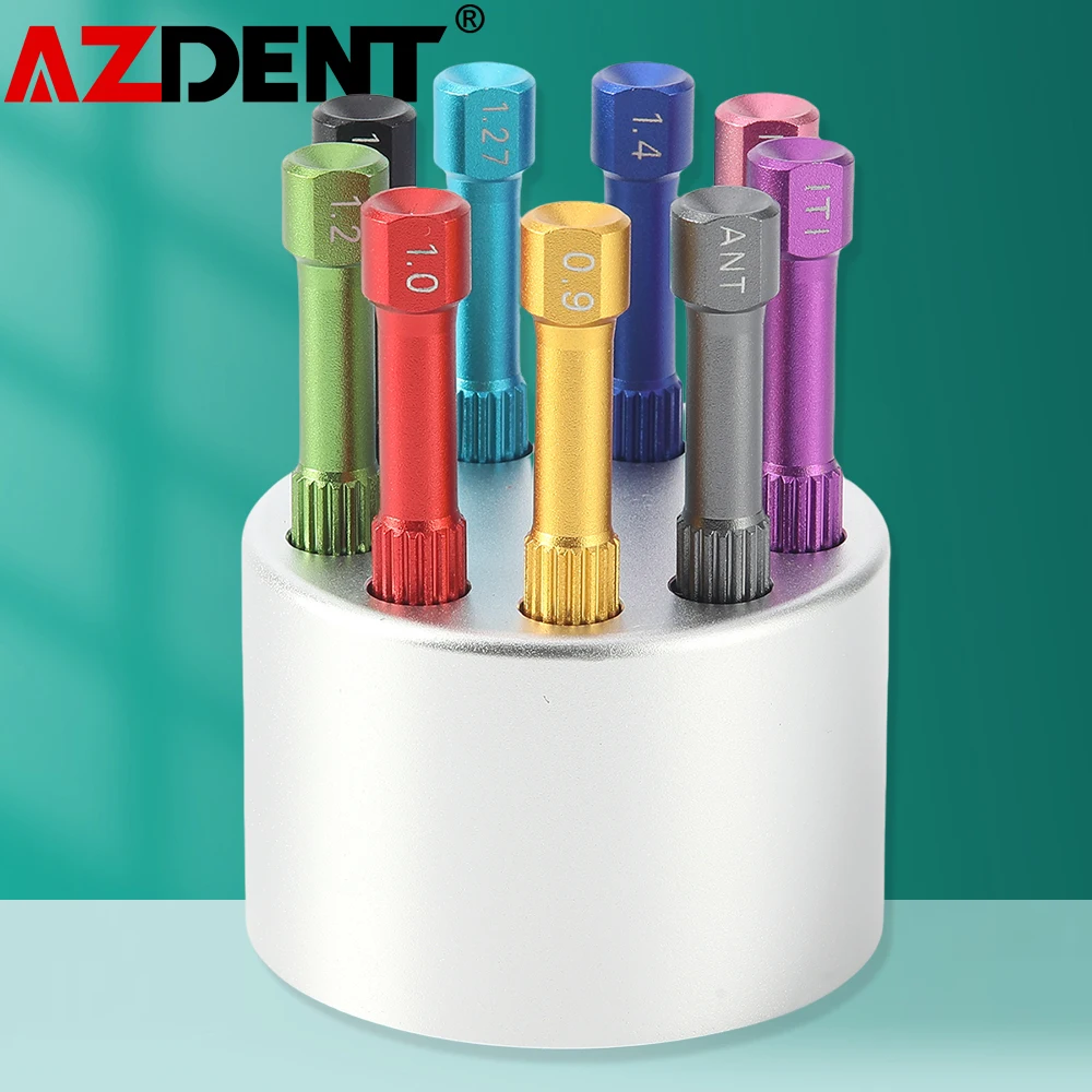 Azdent Dental Laboratory Implant Screw Driver Metal 9pcs Implanting Dentistry Tool Set Screwdriver Dentist Instrument