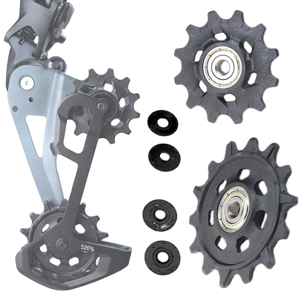 12T+14T Rear Derailleur Pulley Kit For SRAM For Eagle For XX1 X01ForGX SX, Aluminum Guide Wheel Set Black Cycling Accessories