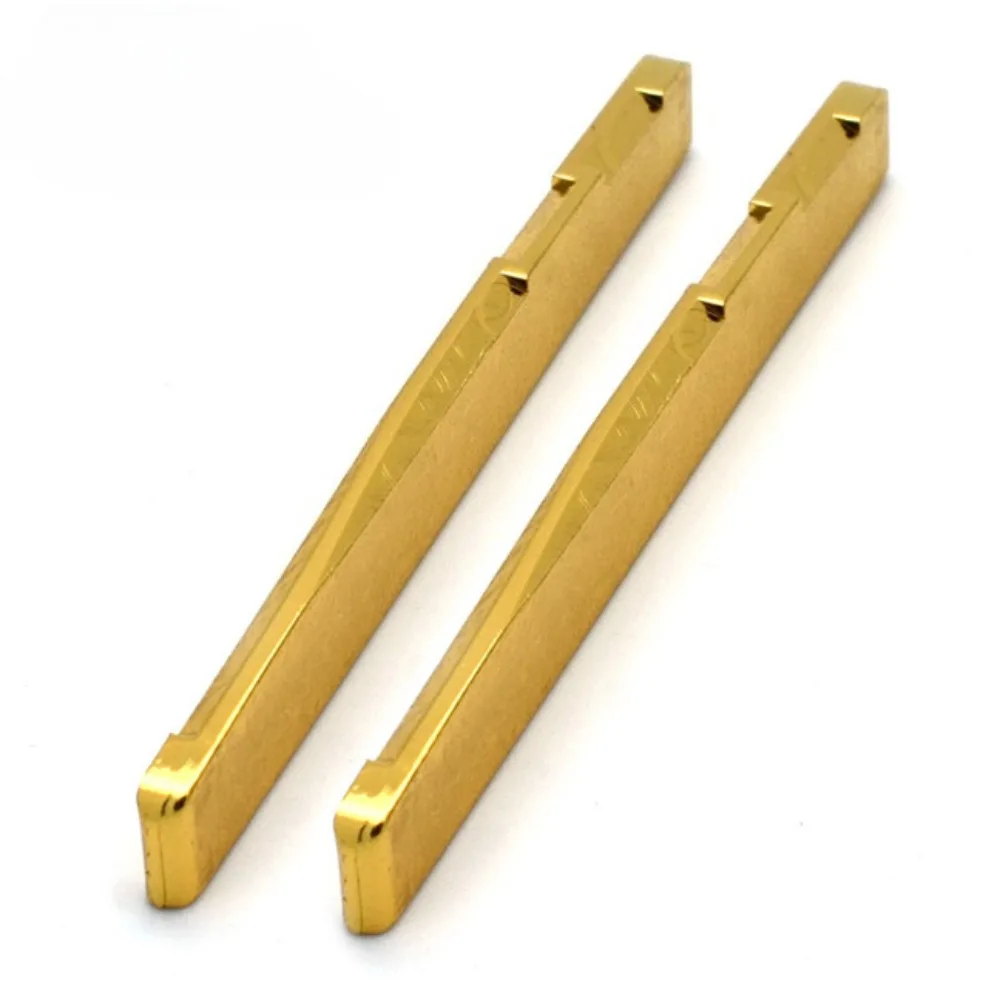 1PC Acoustic Guitar Brass Bass Saddle, Metal Guitar Bridge for Wooden Guitar, 72/76mm Length Specification