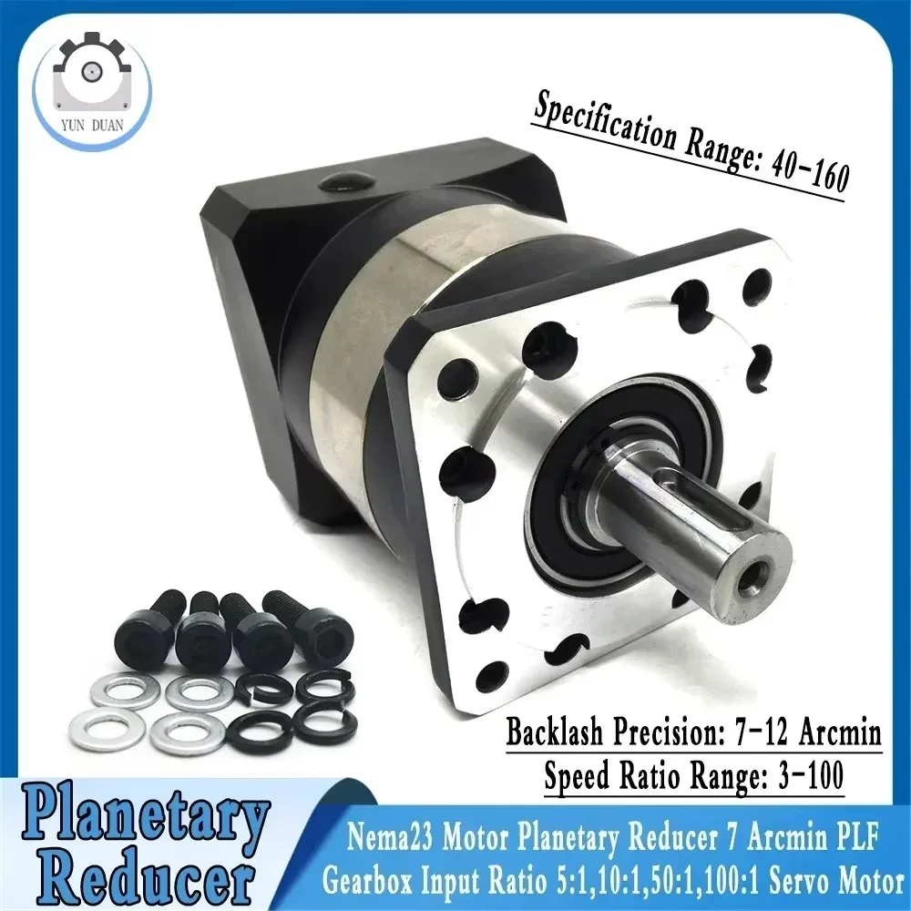 

High Precision Nema23 Nema34 Planetary Reducer Ratio 5:1 10:1 for 60mm 80mm 90mm 110mm Servo Motor Reducetion Gearbox Gear