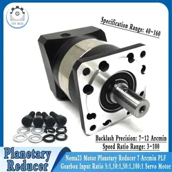 High Precision Nema23 Nema34 Planetary Reducer  Ratio 5:1 10:1 for 60mm 80mm 90mm 110mm Servo Motor Reducetion Gearbox Gear