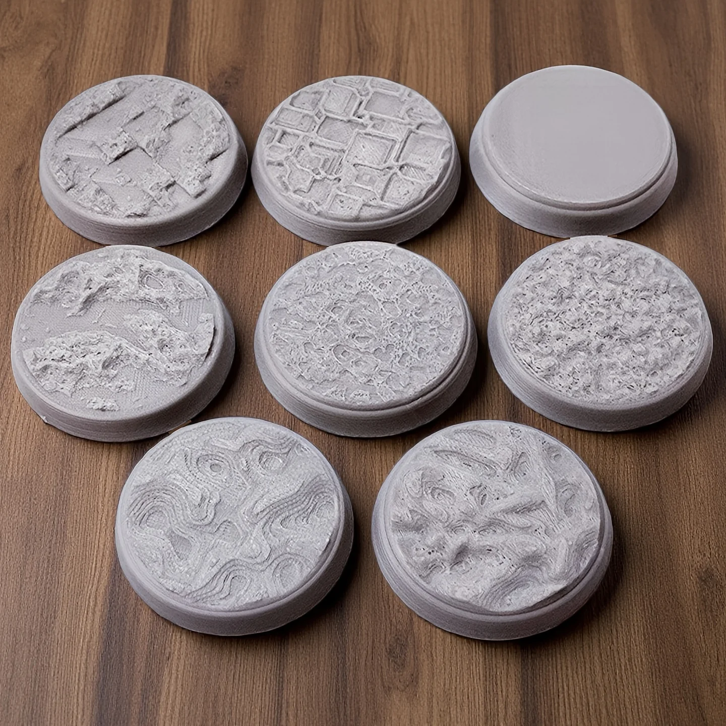 8PCS 25/32/40MM Miniature Natural Terrain Platform Base For DIY Military Wargame Table Games Model Bases Materials