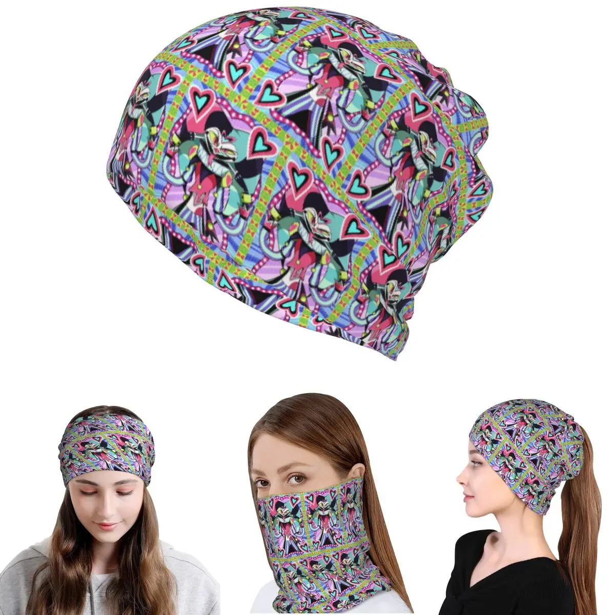 

Fizzarolli Helluva Boss Bandana Neck Gaiter Mask Scarf Multifunction Cycling Scarf Beanies Hat for Men Women Adult All Season