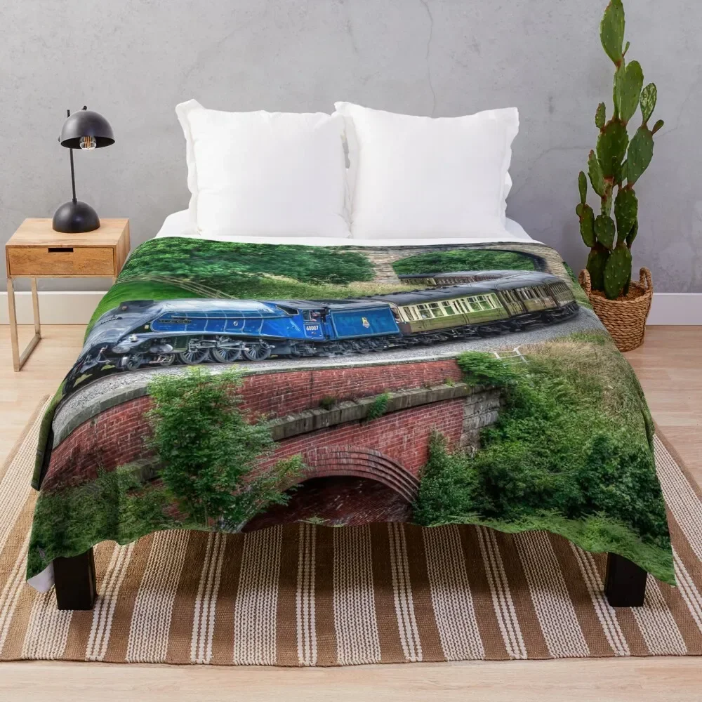 

60007 Sir Nigel Gresley Locomotive Throw Blanket Luxury St Hairys Soft Big Flannel Fabric Blankets