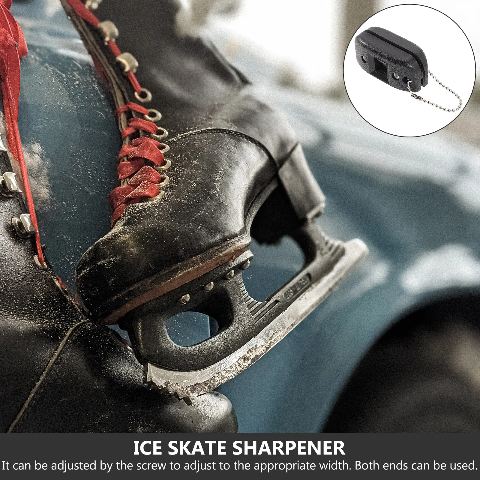 Professional Ice Skate Sharpener Portable Grinder Adjustable Width Dual-End Skating Blades Sharpening Tool Skate