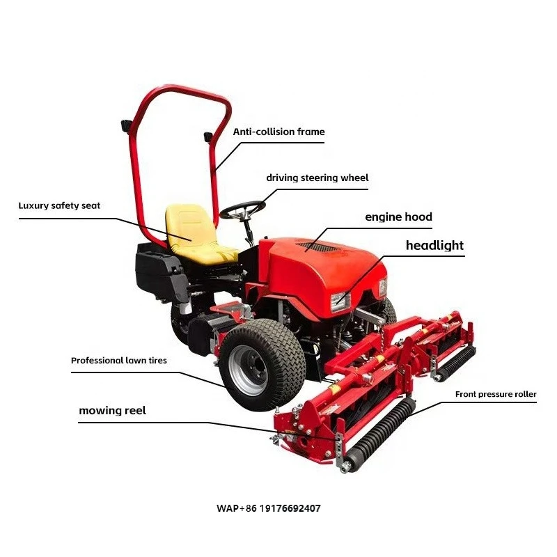 Wholesale Industrial Grade Chinese Tractor Ride-On Sitting Lawn Mower Commercial Lawn Mower for Football Fields Deposit Price Is