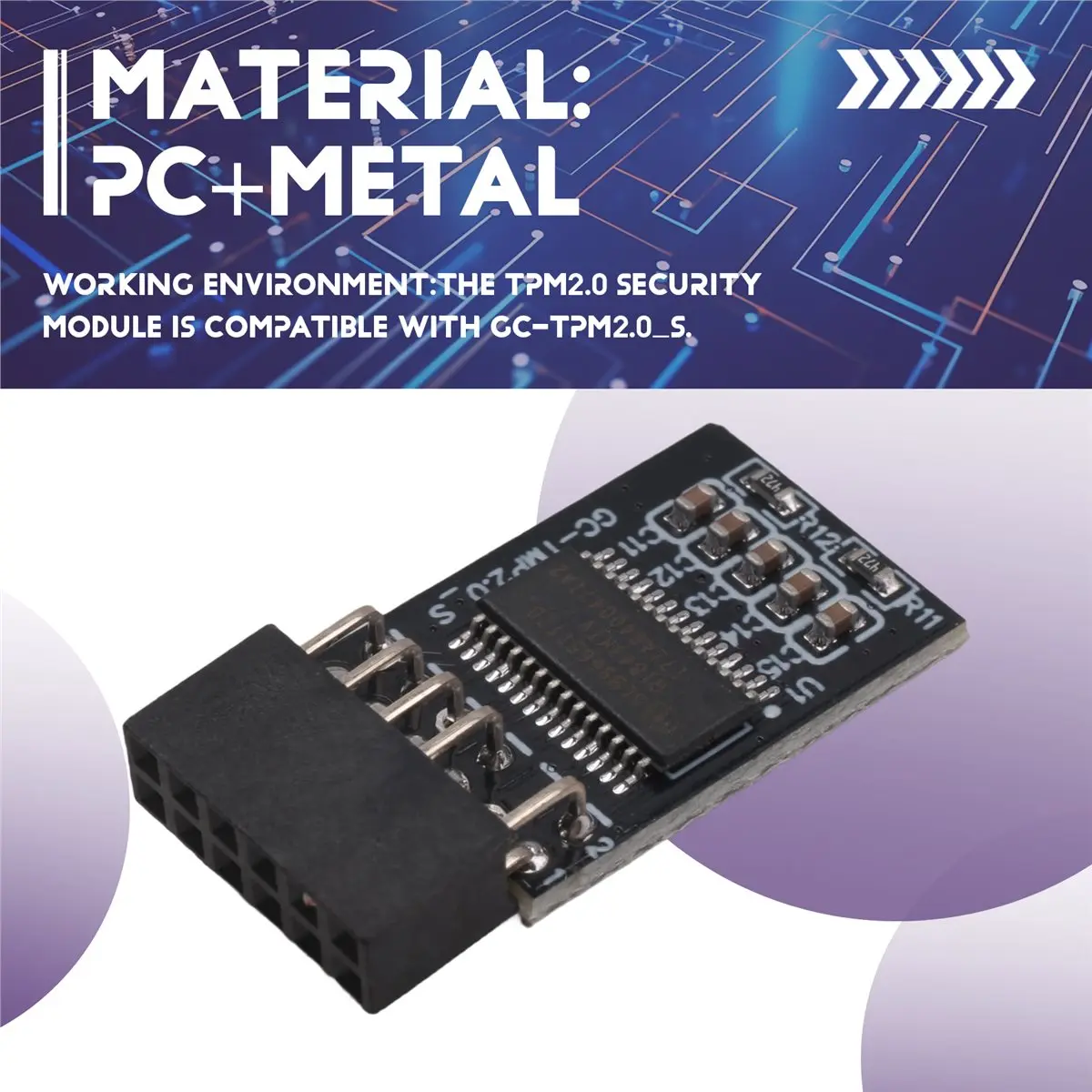 وحدة TPM2.0 وحدة LPC 12Pin مع ترقية SLB9665 11 للوحة الأم لـ -TPM2.0 S