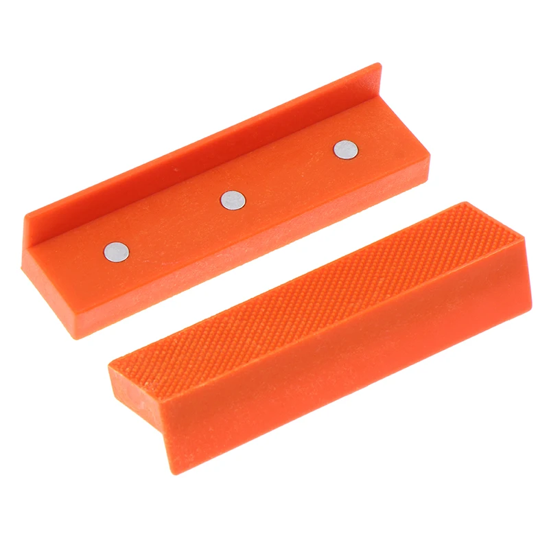 2pcs 4 Inch Magnetic Soft Pad Jaw Rubber For Metal Vise Bench Machine Tools For Metal Vise Bench Machine Tools