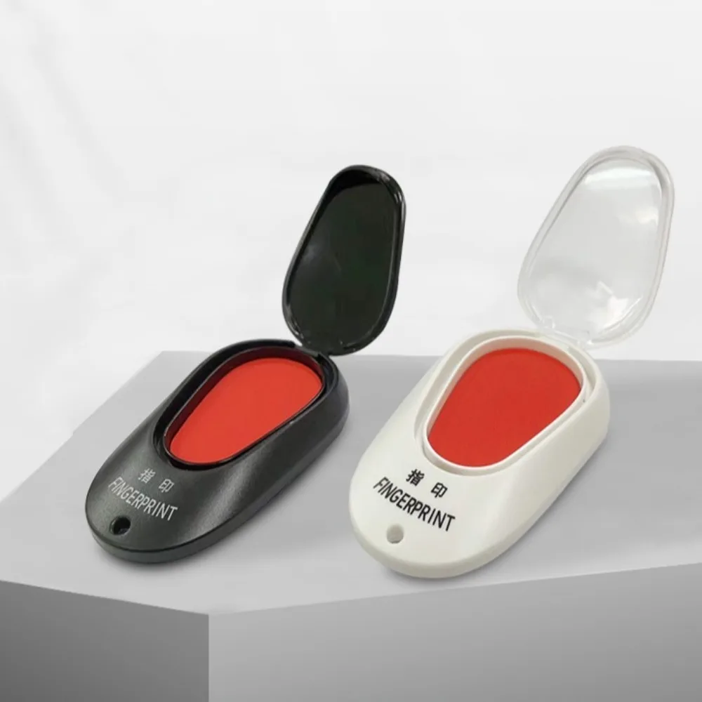 Clear Stamping Mini Fingerprint Ink Pad Quick-dry Anti-Fake Pocket Finger Signature Inkpad for Notary Finger Printing