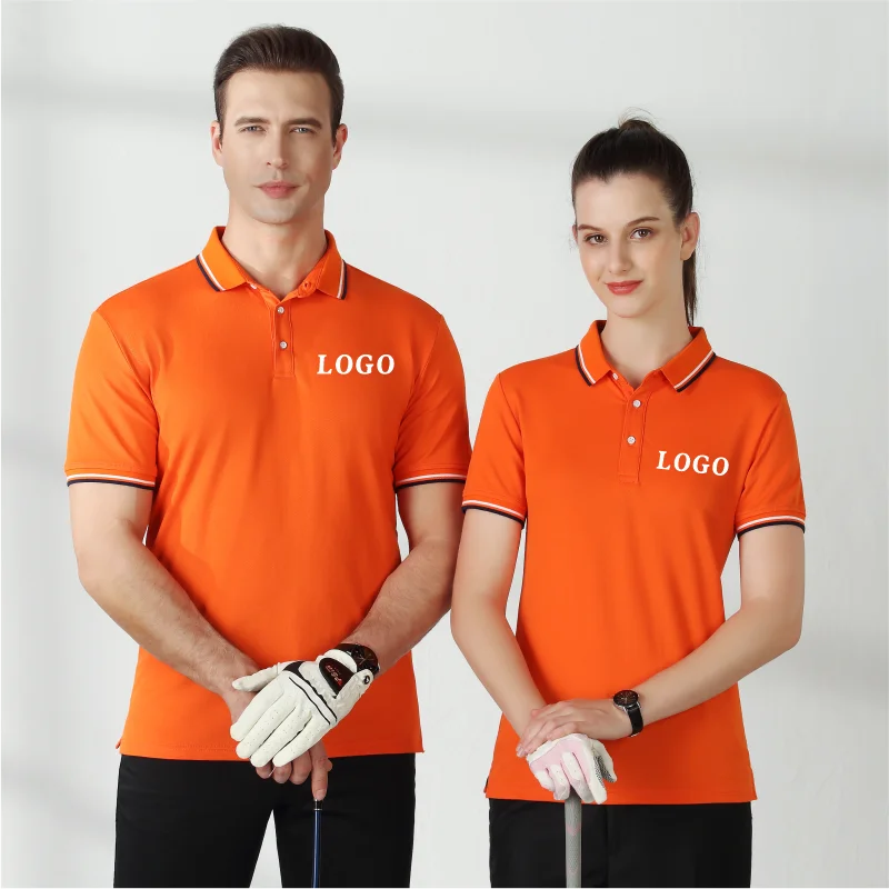 Camisa polo com logotipo bordado masculino com gola lapela, top fashion verão, bordado estampado, roupas de trabalho masculinas, bricolage