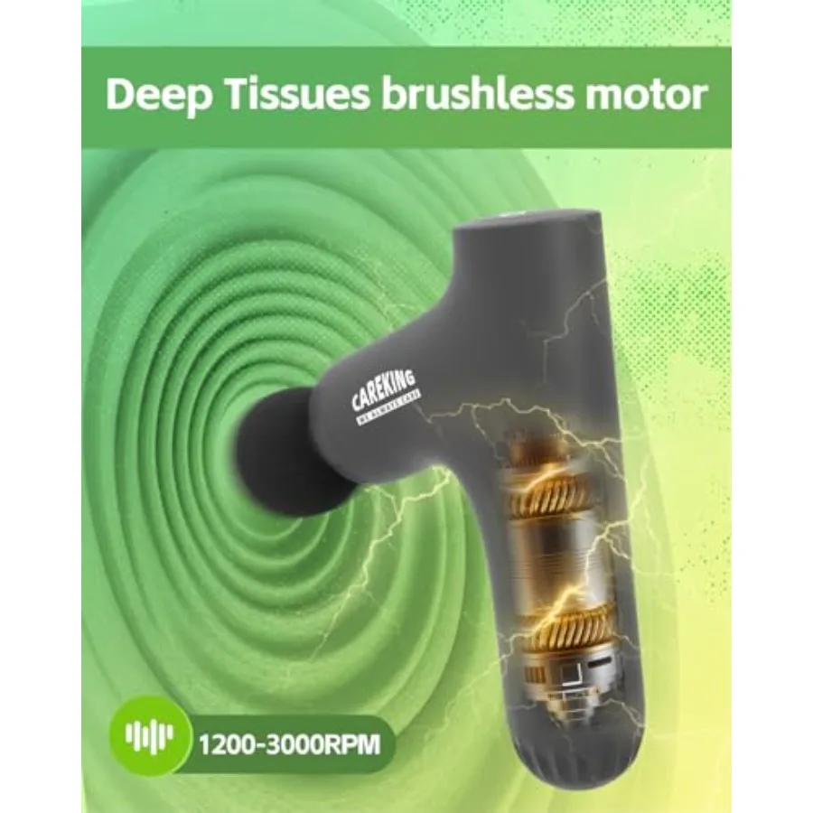 Convertible 3-in-1 Massage Gun Deep Tissue with Extended Handle Back Pain Relief Percussion Muscle Massager for Neck Shoulder M