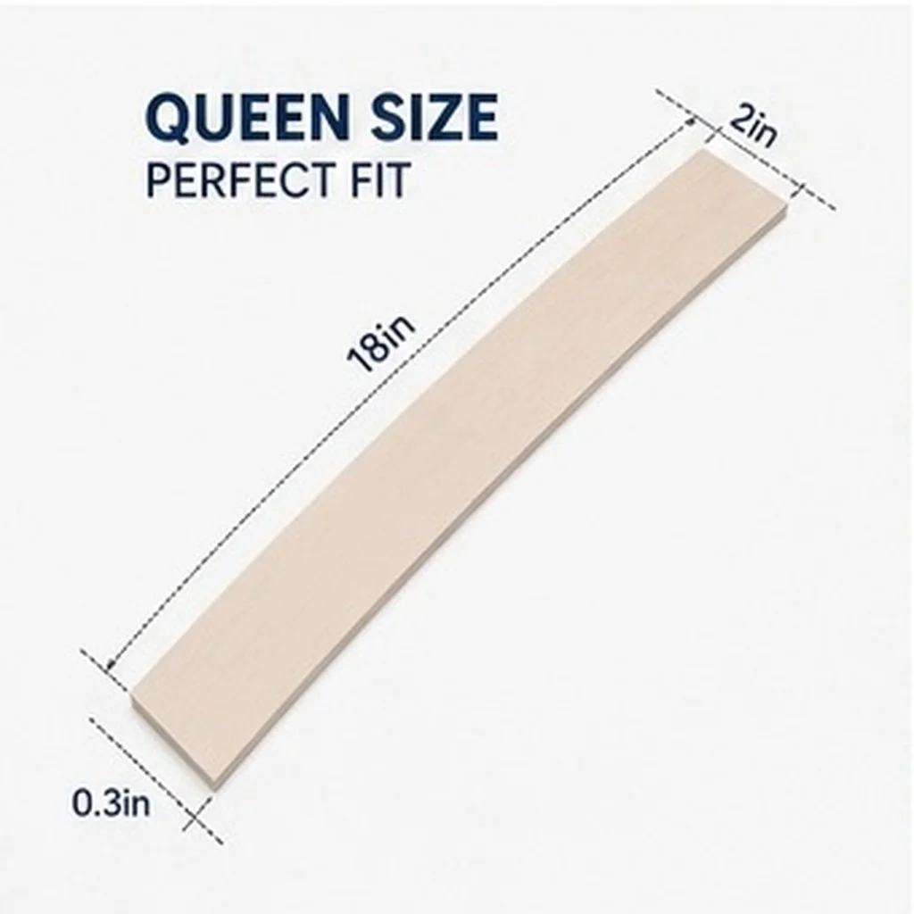 2Pcs Wooden Bed Slats Pine Wood Replacement Heavy Duty Mattress Support Boards Slightly Curved Design for Size Bed