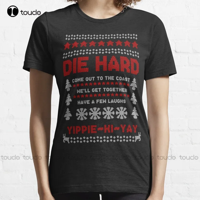 Die Hard Christmas Jumper Bruce Willis Christmas Xmas Classic T-Shirt Mens T Shirts Custom Aldult Teen Unisex Fashion Funny New