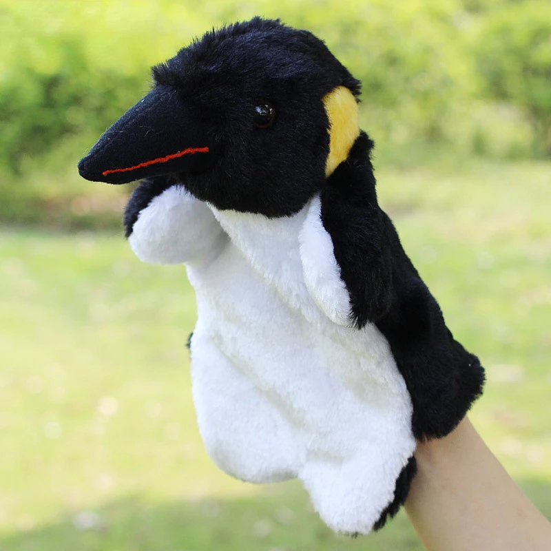 

Puppets Plush Toy Animal Hand Doll Penguin Children's Doll Crow Soothing Doll