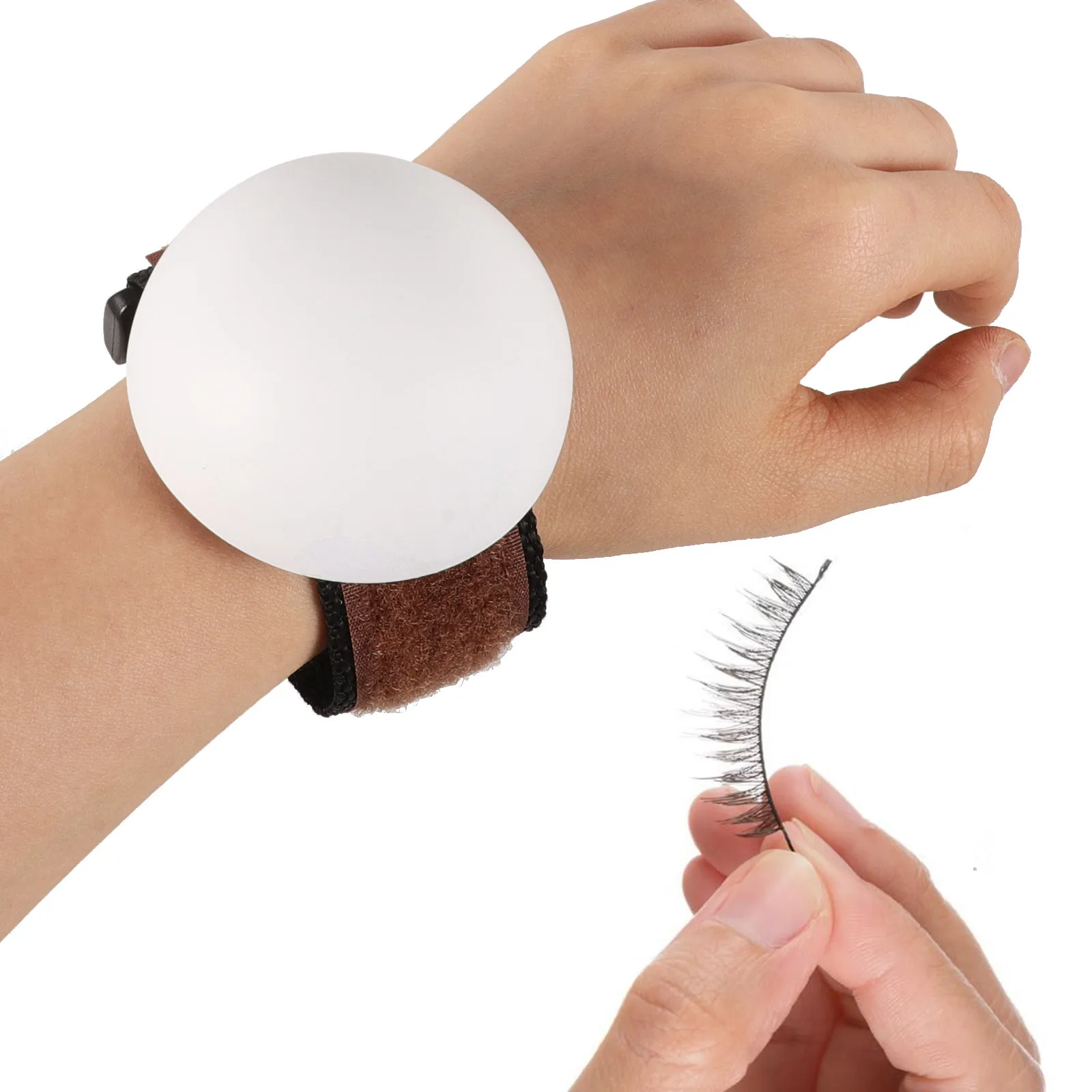 

Eyelashes Grafting Board Plastic Cloth Lash Tray Hand Strap Lash Holder Compact Storage Tool Eyelash Extension Display Organizer