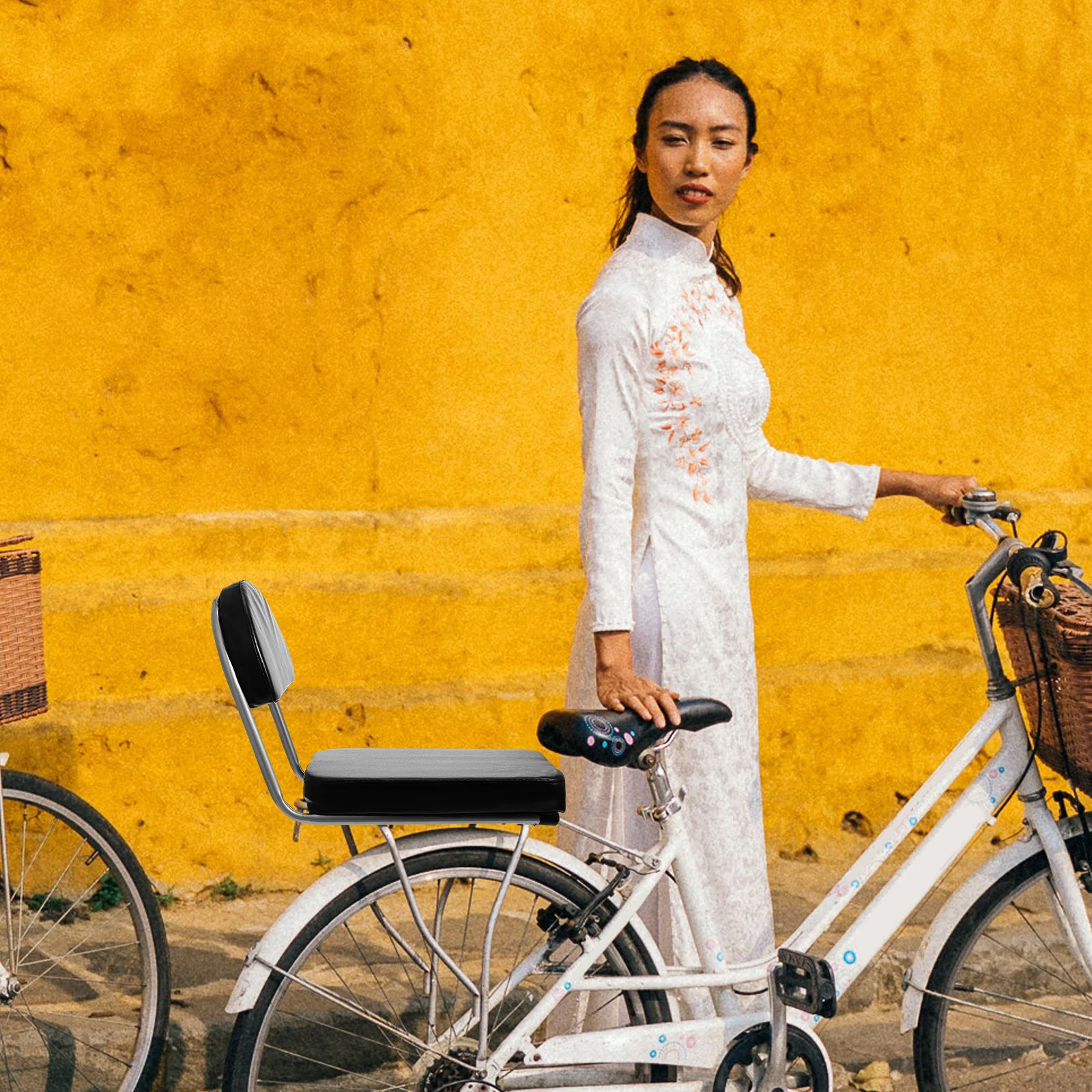 

1Pcs Bike Backrest Thickened Wear Resistant Quick Cushion Pad Stable Bicycle Rear Seat Electric Bike Accessory