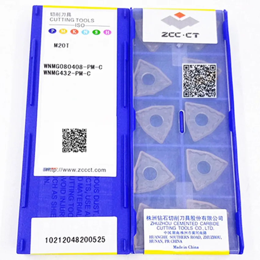 WNMG080408-PM-C m20t/WNMG080404-PM ybc151/WNMG080404-PM ybd102/WNMG080408-PM ybd102 zcc. ct cnc carboneto insere 10 pcs/box