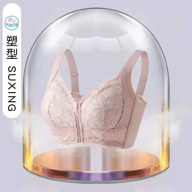 MOYISU Soutien-Gorge a Zip Devant 75-95 - Sans Armature Anti Affaissement Grandes Poitrines, Correzione Confort Dos Lisse 34-42