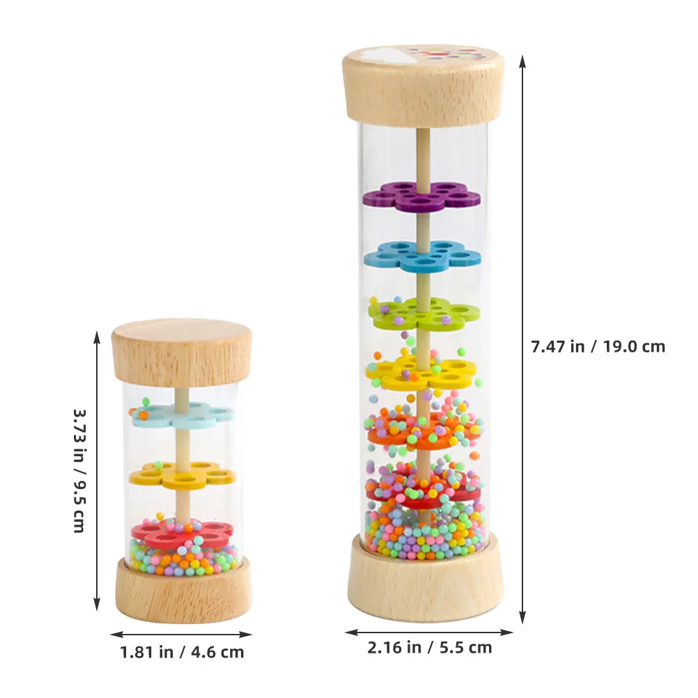 2 قطعة أنبوب صوت المطر محاكاة المطر الطبيعي واضح الصوت التنمية المعرفية آلة موسيقية اللعب الحسي في وقت مبكر
