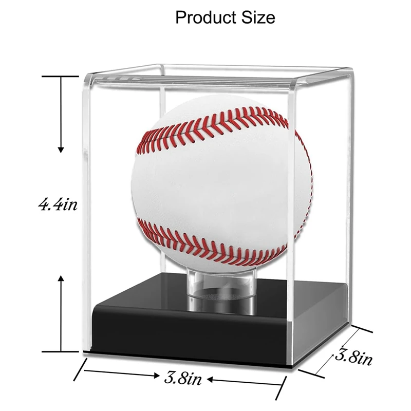 Baseball Display Case,Acrylic UV Protected Acrylic Baseball Display Square For Autographed Baseball,Memorabilia Baseball Durable