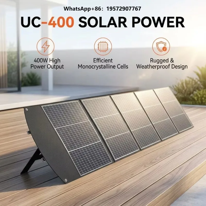 400W Solar Panel Foldable Monocrystalline PERC 48V Solar Charger 3000W 2400W Power Station Home Backup Camping