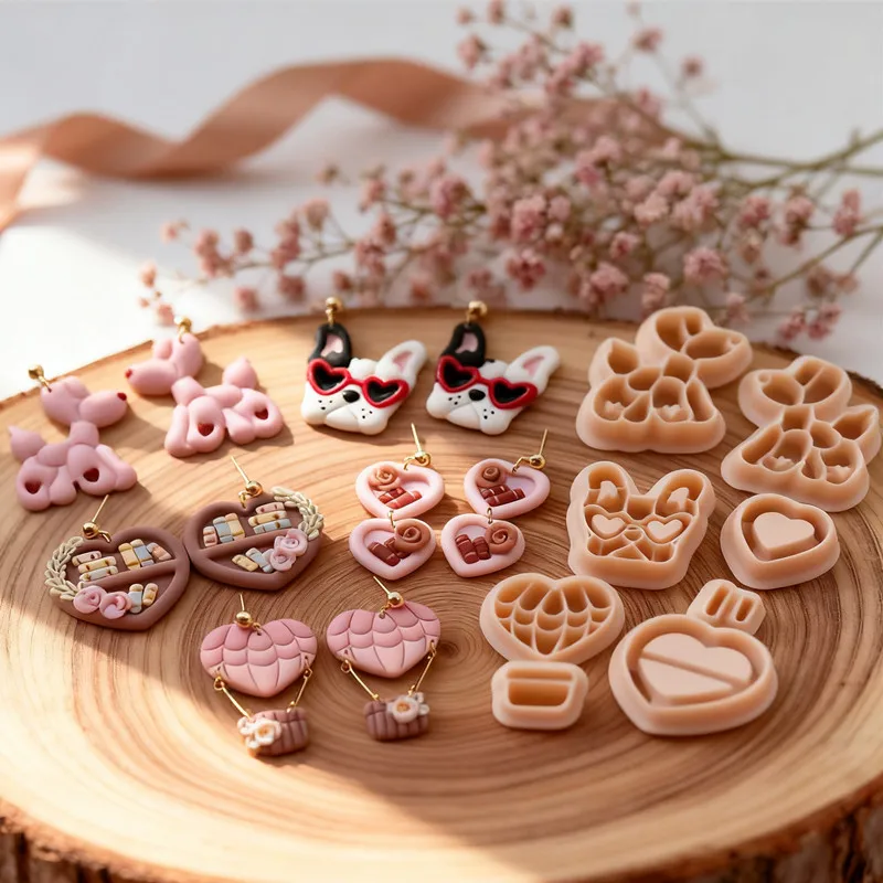 Walentynki serce Bookcake wycinarki z gliny polimerowej śliczna miłość pies balon DIY kolczyk wytłaczanie nóż ceramika narzędzia do robienia gliny — zdjęcie 5