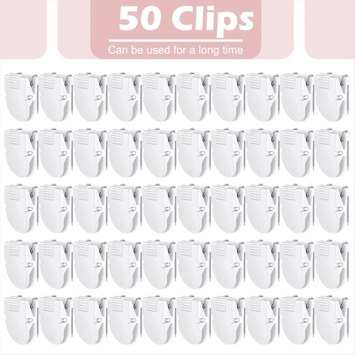 ABJS 50Pcs Cubicle Clips Fabric Panel Cubicle Accessories Fabric Partition Panel Wall Clip Photos Wall for Notes Memos