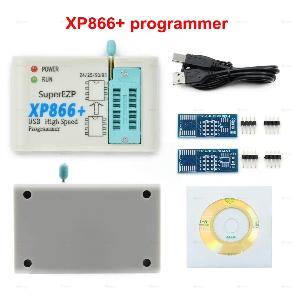 XP866 + USB SPI FLASH programmer kecepatan tinggi 24 93 25 26 95M series